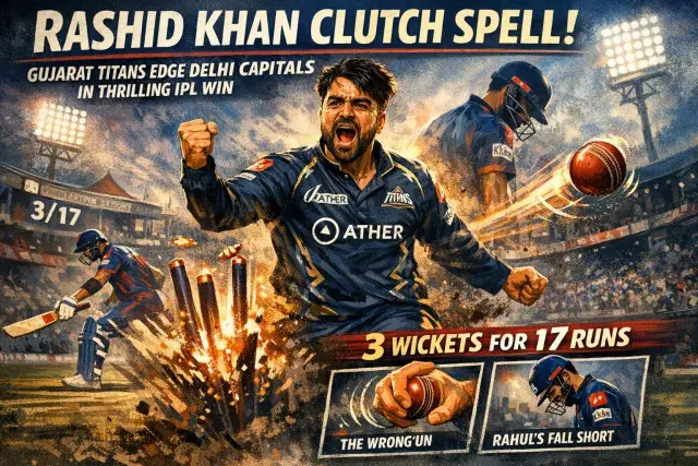 Rashid Khan Delivers Clutch Spell to Seal Gujarat Titans' Tense IPL Win Over Delhi Capitals